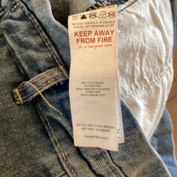 Riot Womens High Rise Mom Jean Shorts Size 8 Light Blue Denim Paperbag - Picture 3 of 7